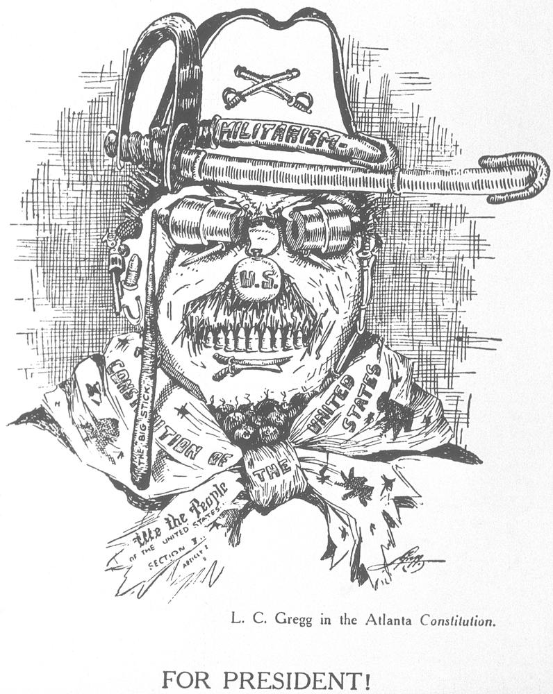 A derogatory drawing of President Roosvelt